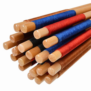 Baguettes japonaises en bois avec manche enroulé de fil, cinq couleurs, ensemble familial pour la salle à manger - Product Image 4