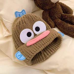 Gorro <span class=keywords><strong>de</strong></span> punto cálido <span class=keywords><strong>de</strong></span> otoño e invierno para niñas Cute Ugly Cutie Ear Protection con impresión digital para viajes - Product Image 6