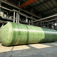 Grand réservoir septique à trois compartiments, fini, en plastique renforcé de fibre de verre, de 2/4/6/9/10/20/60/100 mètres cubes, anti-corrosion et épaissi.
