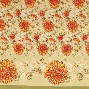 Draps plats en coton de qualité supérieure à motifs végétaux imprimés à la main, 2 taies d'oreiller incluses, 300 fils, écologiques, personnalisables - Product Image 3