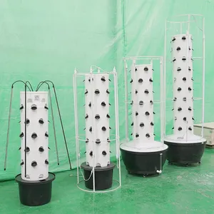 Lyine Food Grade PE Kunststoff Hydro ponik system Aeroponic Tower Mit Lampe