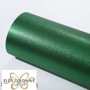Papier cartonné pailleté vert foncé 250g avec poudre grossière pour emballage cadeau DIY et scrapbooking - Product Image 1