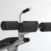 Banc abdominal réglable pliable pour exercices de sit-up et de push-up, idéal pour les salles de sport commerciales