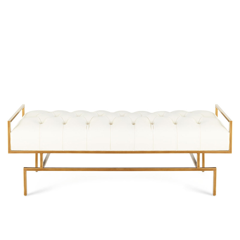 Легкая Роскошная металлическая мягкая сумка с кожаной пряжкой, длинная скамейка для гостиной, модный стул для дивана, кровати, табурет для обуви