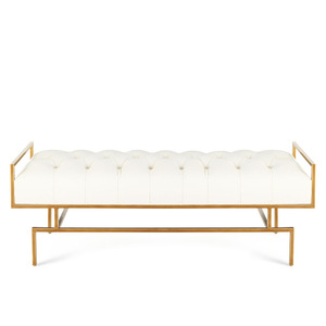 Light Luxury Metal Soft Bag Leather Pull Buckle Long Bench Living Room Fashion <strong>Sofa</strong> <strong>Stool</strong> Bed End <strong>Stool</strong> for Shoe <strong>Stool</strong> - Product Image 1