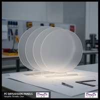 Feuille diffuseur PC blanc laiteux pour panneaux LED linéaires et downlights 1.0-2.0mm 1220x2440mm Découpe sur mesure