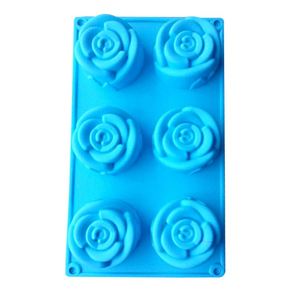 Moule à roses personnalisé sans BPA, 6 cavités, plateau de moulage pour fondant, outils de décoration, en silicone, pour faire des gâteaux, du chocolat, des muffins, des pâtisseries, des biscuits - Product Image 2