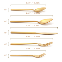 High Quality Custom Bulk Gold Cutlery Stainless Steel Flatware Set for Wedding Restaurant