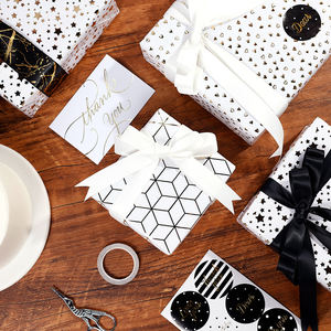 Wholesale Christmas <b>Birthday</b> Hot Stamping Tissue 43*300cm Gift Luxury Custom Packaging <b>Wrapping</b> <b>Paper</b> Roll - Product Image 2