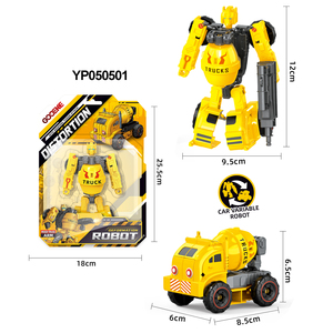 Ensemble de robots jouets pour enfants, <span class=keywords><strong>camion</strong></span> et voiture robots, <span class=keywords><strong>robot</strong></span> transformable déformable, figurine d'action, véhicule de transport, plastique ABS, jouet éducatif STEM - Product Image 3