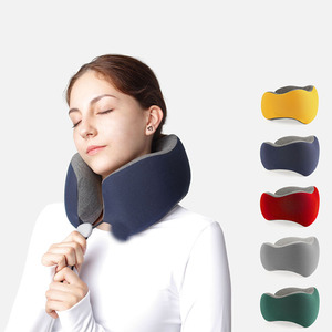 Almohada envolvente <span class=keywords><strong>de</strong></span> viaje Cojín ergonómico para el cuello Diseño portátil <span class=keywords><strong>de</strong></span> espuma viscoelástica suave para avión Oficina Soporte <span class=keywords><strong>de</strong></span> comodidad para dormir - Product Image 1
