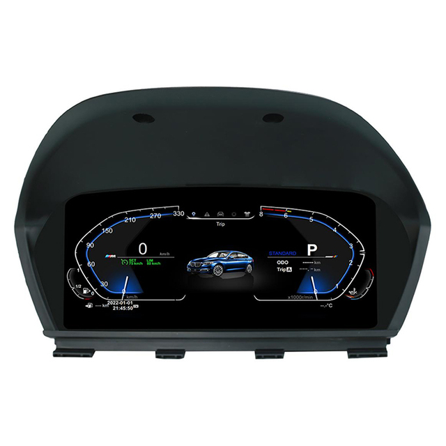 LCD Instrument Dashboard Speedometer Auto Player Suitable for BMW 5 Series E60/E61 X5/E70 X6/E71 12.3 Inch Screen