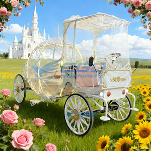 Véhicule électrique classique à 4 roues pour le tourisme, type calèche de mariage Victoria, ou calèche de citrouille fantaisie, en promotion - Product Image 1
