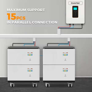 แบตเตอรี่ลิเธียมไอออนสำหรับเก็บพลังงานภายในบ้าน 51.2V 48V 1000Ah ชุดแบตเตอรี่ 50Kwh 40Kwh 30Kwh แบบต่อพ่วงได้ พร้อมระบบ BMS 10kwh - Product Image 1