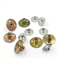 Venta Directa de Fábrica, Tuercas de Seguridad de Tres Orificios Galvanizadas Tipo Cap T de 25 mm de Espesor, Estilo Escalada, para Patas de Muebles y Sofás