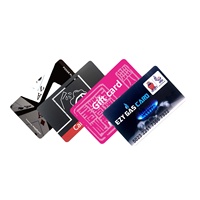 Impresión personalizada al por mayor, tarjeta de regalo de PVC de plástico, 85,5x54x0,76mm
