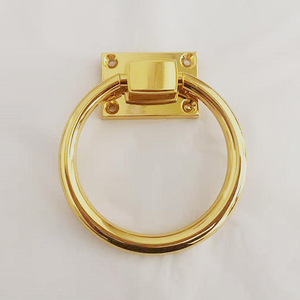 European Style Zinc Alloy Ring Handle For Cabinet Furniture <b>Gold</b> Durable - Product Image 1