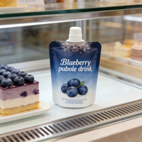 Pochette souple personnalisée avec bec verseur et bouchon à vis, 250 ml, pour emballage de jus et de lait, impression de logo, qualité alimentaire