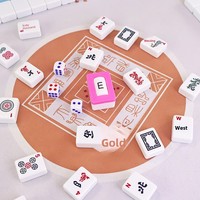 Amerikanisches Jüdisches Mahjong 30MM 30 Steine Hardcover-Set Westliches Mahjong Handtasche Kartenlineal Geschenk