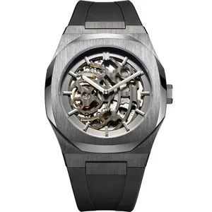 Relógios masculinos de aço inoxidável, 3atm relógio de luxo de aço inoxidável resistente à água relógios mecânicos automáticos