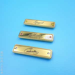 Bag <b>Label</b> Zinc Alloy 40x10mm <b>Plug</b> Type Customized For Bags With Rhinestones And Engraved Nameplate - Product Image 4