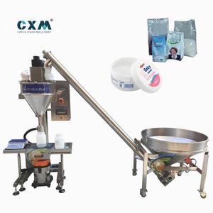 Machine de remplissage de poudre à vis sans fin semi-automatique compacte à commande PLC pour les emballages alimentaires en bocaux et en tubes - Product Image 1