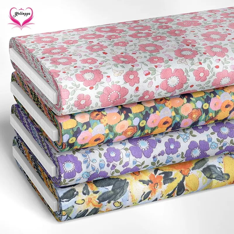 Tana Tự Do Vải Bãi Cỏ Bông Hoa In Vải Cho Quilting Quần Áo Ăn Mặc