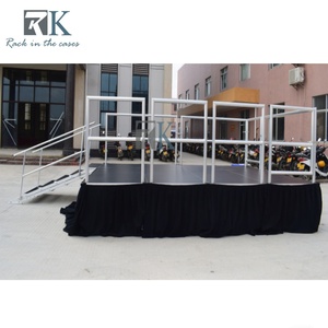เวทีอลูมิเนียมอัลลอยแบบโมดูลาร์พร้อมราวกันตก เวทีพกพาสำหรับงานแต่งงาน งานเลี้ยง และการแสดง - Product Image 3