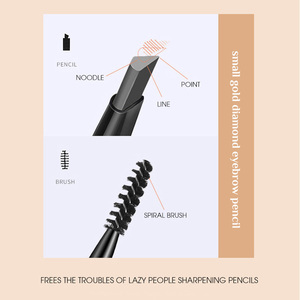 Crayon à sourcils double <span class=keywords><strong>tête</strong></span> triangulaire, résistant à l'eau et à la transpiration, rechargeable, 6 teintes, OEM ODM, marque privée, logo personnalisé, vente en gros - Product Image 3