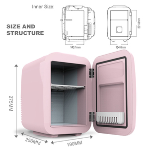 Mini Refrigerador de Plástico OEM de Fábrica, Color Rosa, con Capacidad para 6 Latas de Refresco, <span class=keywords><strong>5</strong></span> Litros, para Frutas y Verduras - Product Image 3