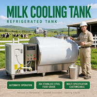 Réservoir de Stockage Alimentaire à Vente Directe, Cuve de Refroidissement du Lait pour Fermes et Stations Laitières, Équipement de Stockage et de Fermentation en Acier Inoxydable 304