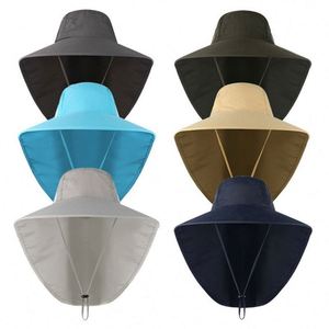 Quick Dry Nylon Wide Brim Fishing With Neck Flap Upf 50+ Protection Bucket <b>Sun</b> <b>Hat</b> Cap Kappe for <b>Men</b> and Women Hiking - Product Image 2
