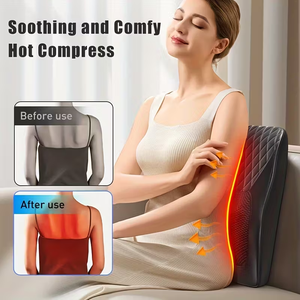 Lithium Battery USB <b>Rechargeable</b> Kneading Massager Home Office Care Relief Fatigue Neck Shoulder <b>Heating</b> Massage Pillow - Product Image 2