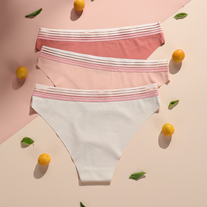 Elasticidad encaje cintura Ropa Interior De Mujer Ropa interior sin costuras Color sólido corte láser bragas de mujer descaradas - Product Image 6