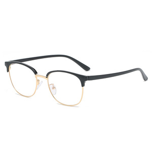 Classic Semi Rimless Anti Blue Light Blocking Glasses Men <strong>Square</strong> <strong>Ray</strong> Filter Computer UV400 Protection Women Eyeglasses - Product Image 5