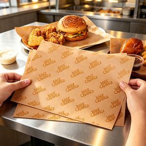 Papel Biodegradable Ecológico para Envolver Alimentos, Resistente a la Grasa, con Logotipo Personalizado al por Mayor, para Empacar Hamburguesas y Sándwiches - Product Image 5