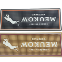 Tapis de bar en caoutchouc gaufré 3D de haute qualité, tapis de bar en silicone souple antidérapant et isolant, tapis de bar personnalisé avec logo pour promotion de marque