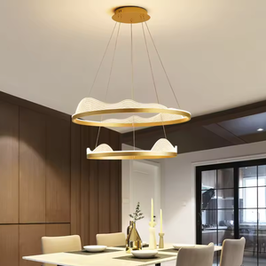 Zeal Lighting Circular <b>Pendant</b> <b>Lights</b> Modern Nickel Glass Led Ring <b>Light</b> Aluminum <b>Chandeliers</b> - Product Image 3