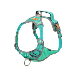 Wholesale Designer Luxury Hot Selling Adjustable No Pull Aluminium Alloy Buckle Dog Harness Pet Breast Cute Custom Dog Harness