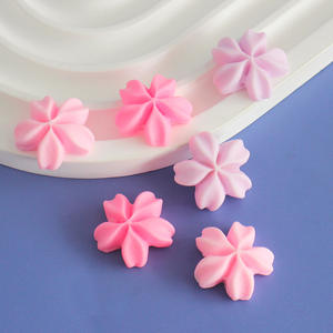 Cabochons plats en résine couleur macaron Sakura pour scrapbooking DIY, fabrication de bijoux, colle crème, décoration de barrettes - Product Image 4