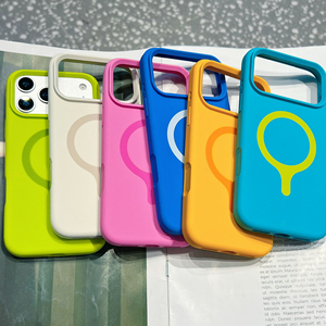 Nouvelle Coque de Téléphone Magnétique en Silicone Colorée pour l'Été, Anti-Chute avec Support Intégré pour <span class=keywords><strong>iPhone</strong></span> 17 <span class=keywords><strong>Pro</strong></span> Max 16 15 - Product Image 2