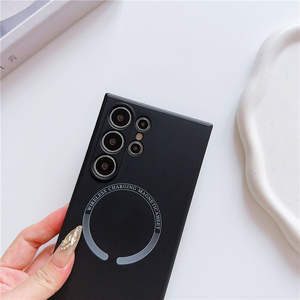 Funda de teléfono de succión magnética de silicona líquida para <span class=keywords><strong>Samsung</strong></span> Galaxy S23 S24 funda suave Ultra esmerilada para <span class=keywords><strong>Samsung</strong></span> S22 Plus - Product Image 3