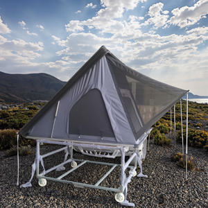 Carpa de Techo Rígida de Aluminio Ligero con Escalera, Impermeable, para Camping, Carpa Triangular de Aluminio para Techo de Auto C01 Alumi - Product Image 3
