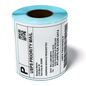 Factory Direct Supply Waterproof Adhesive 4x6 Thermal Shipping <strong>Label</strong> <strong>Roll</strong> Scratch off and Oil Proof for E-commerce Packaging - Product Image 1