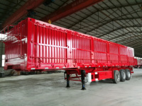Camion à benne basculante latéral hydraulique 3 essieux Dumper Semi Remorque Benne basculante Semi Camions