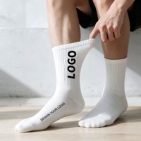 Chaussettes personnalisées avec logo, chaussettes unisexes à cordon côtelé, chaussettes décontractées personnalisées pour hommes et femmes, vente en gros OEM ODM
