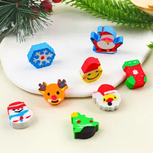 Eco-friendly Christmas TPR mini kawaii eraser clean the writing note eraser for children