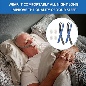 Fabricación de fábrica P10 Sistema De Almohada nasal Correa de repuesto para la cabeza Cojín de silicona azul/gris Máscara nasal con correa para la cabeza - Product Image 4