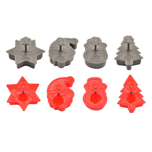 Moules à <span class=keywords><strong>biscuits</strong></span> <span class=keywords><strong>de</strong></span> <span class=keywords><strong>Noël</strong></span> en PP, emporte-pièces en plastique avec poignée à ressort pour la pâtisserie, ensemble d'outils <span class=keywords><strong>de</strong></span> cuisine - Product Image 1