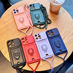 เคสซิลิโคนกันกระแทกและป้องกันรอยนิ้วมือ พร้อมฝาปิดเลนส์กล้องแบบเลื่อน สำหรับ 11-17 <span class=keywords><strong>Pro</strong></span> <span class=keywords><strong>Max</strong></span> - Product Image 1